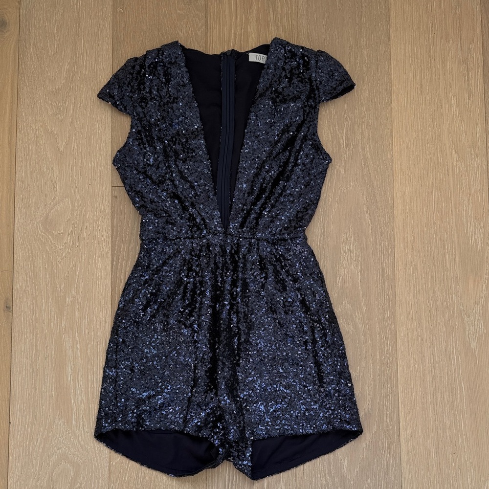 Tobi Navy Blue Sequin Dress